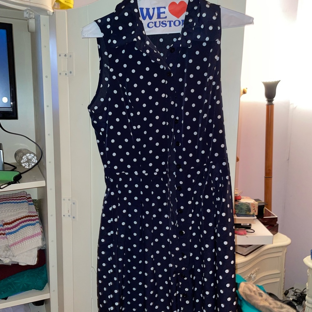 Navy Blue and white polka dot Forever 21 dress